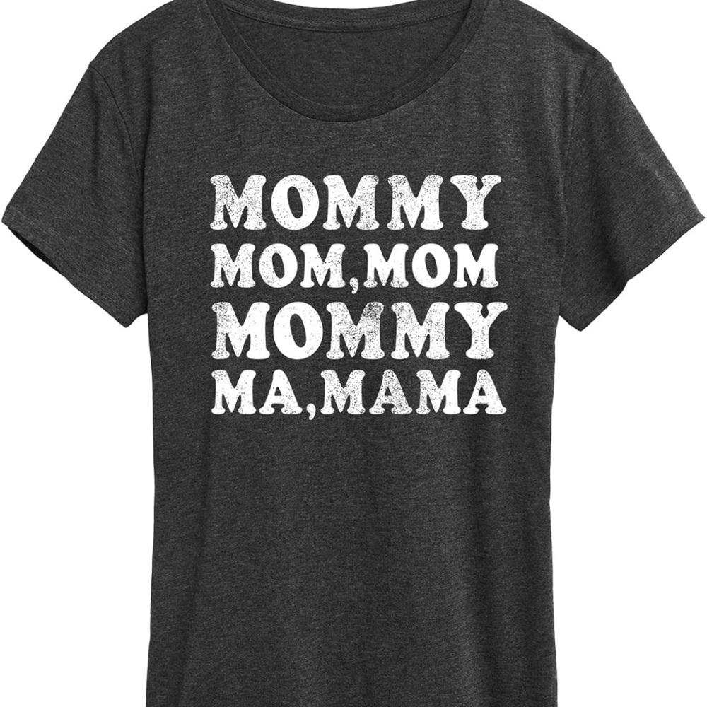 Instant Message - Mom Repeat -  Women's Short Sleeve Graphic T-Shirt Size Large